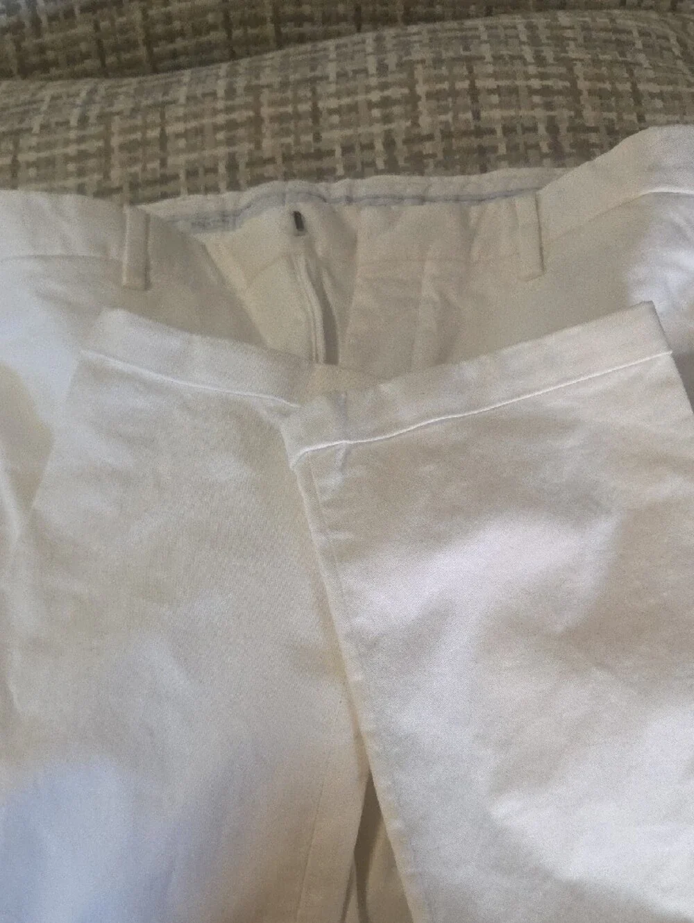 Belstaff White Cotton Pants with Subtle Branding